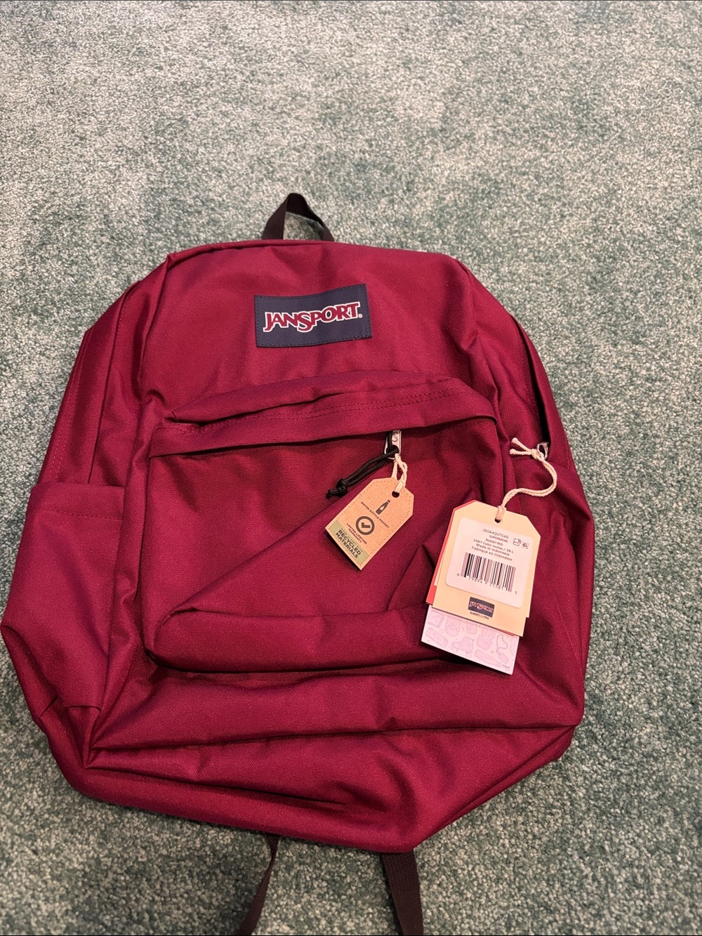 NWT JanSport SuperBreak 26L Backpack Russet Red School Travel Bag